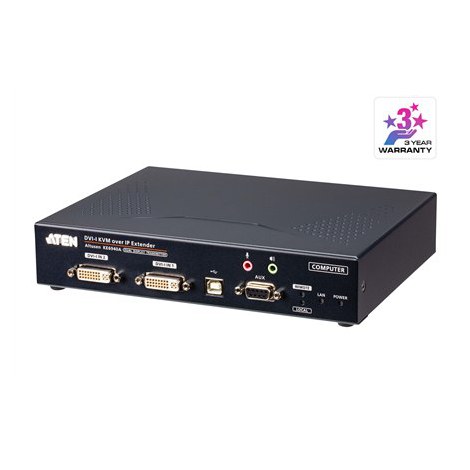 Aten | DVI-I Dual Display KVM over IP Extender Transmitter | KE6940AT | Warranty 36 month(s)